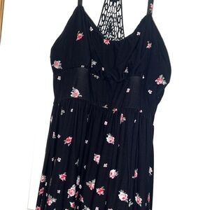 No Boundaries Black and Pink Floral Dress
